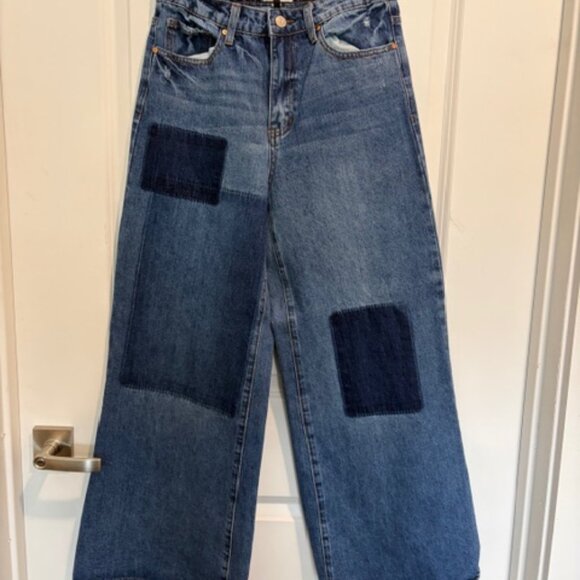 Insane Gene Relaxed Wide Leg Patchwork Jeans - Picture 3 of 6
